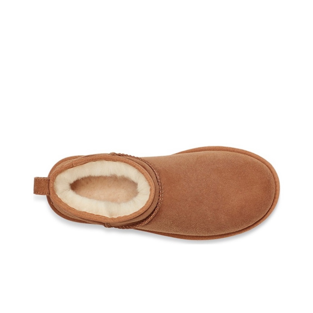 UGG Classic ultra mini boots wool boot +1.5 is womens size chestnut K/1130750K - Picture 9 of 16